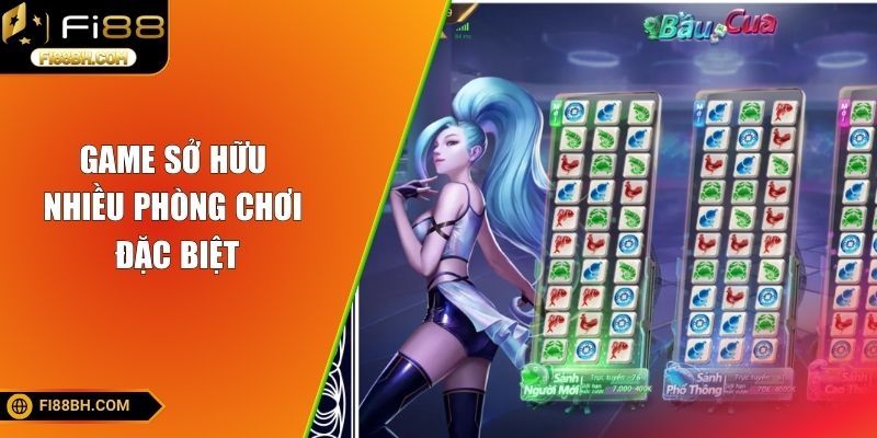 Game sở hữu nhiều phòng chơi đặc biệt cho thành viên